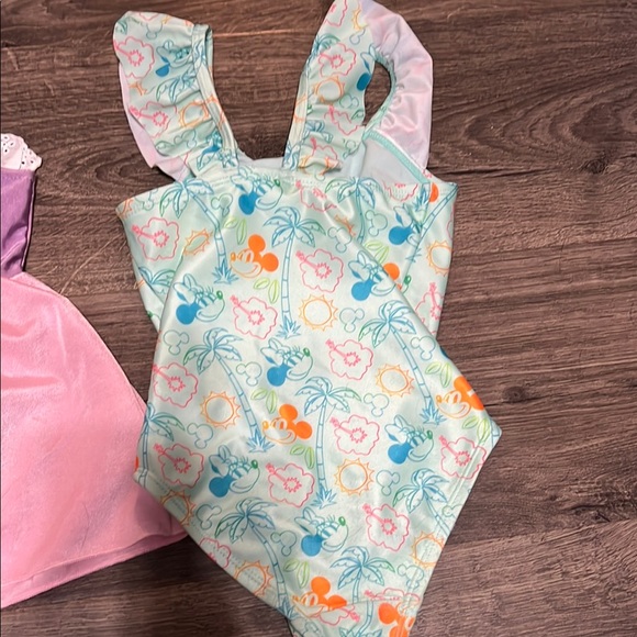 Kids One Piece Swimsuit Set - Black, Purple, Blue - Picture 4 of 7